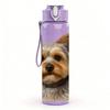 1PC Yorkshire Terrier Dog Head 750ml Color Plastic Sports Water Bottle Leakproof Flip Straw Lid Suitable for Sports Office Home Use