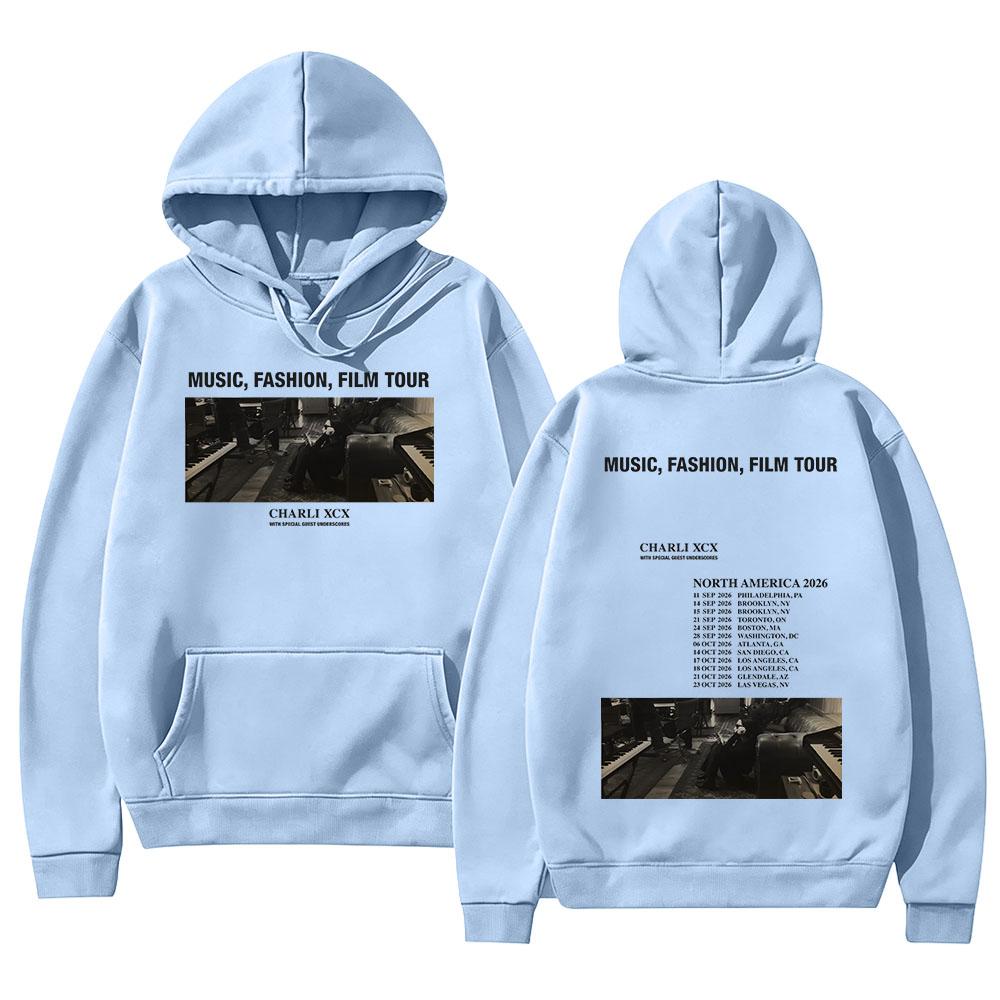 Charli XCX Music, Fashion, Film Tour Hoodies Fashion Long Sleeve Sweatshirts Vintage Graphic Clothes Unisex High Street Pullover