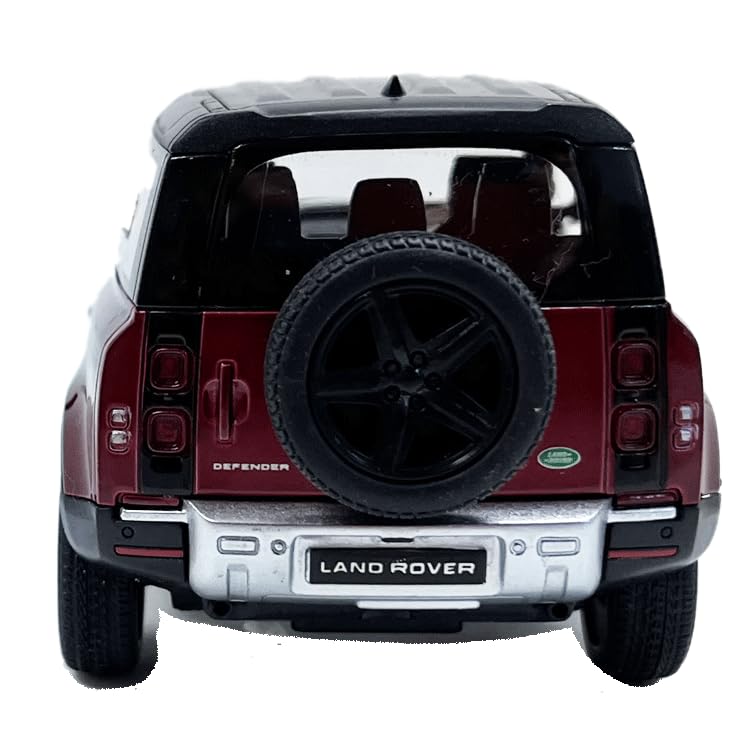 Land Rover Defender 90 Red KINSMART Diecast Car 136 Pull-Back