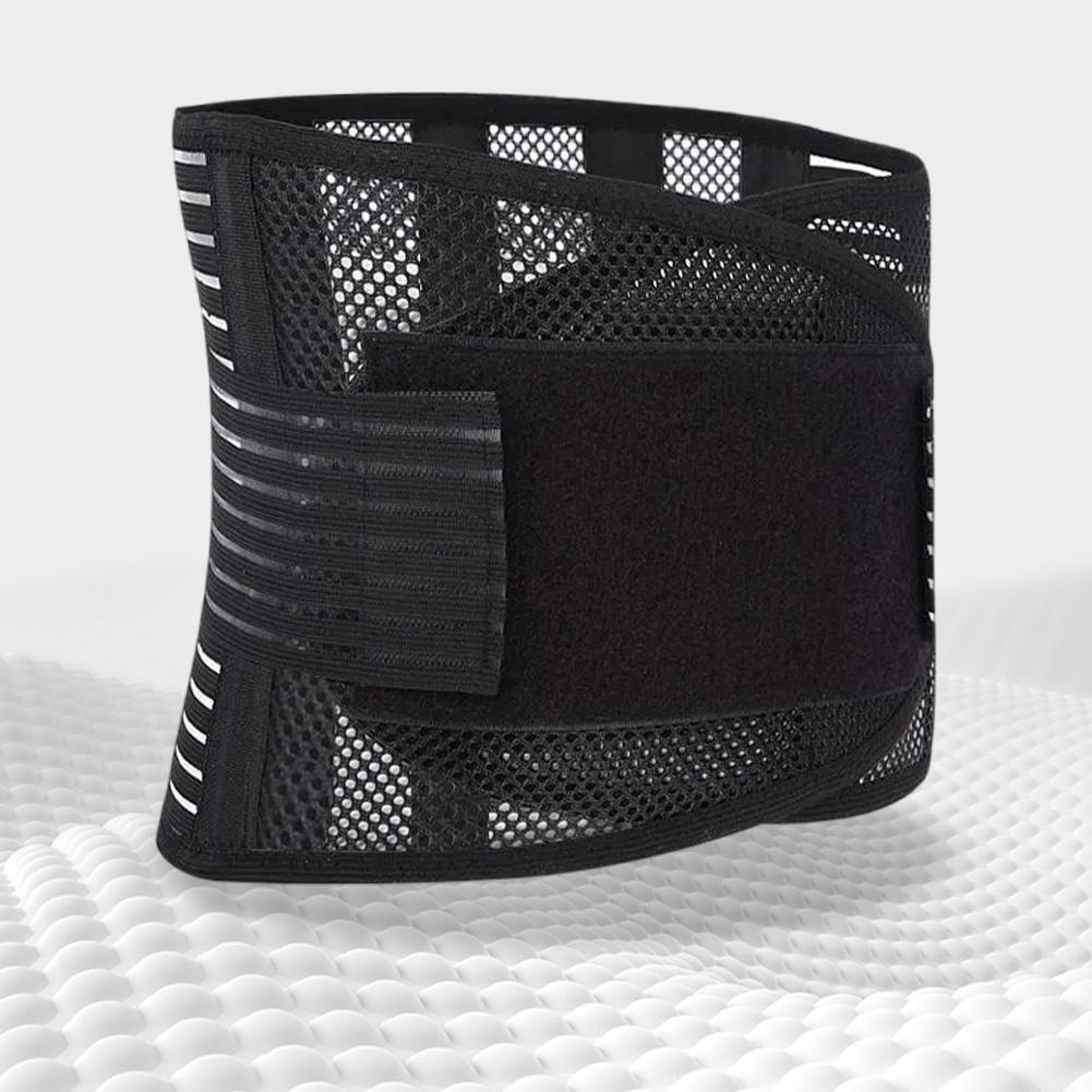 Centură de suport lombar respirabilă cu suport pentru spate, ajustabilă, din piele, suport lombar inferior, ameliorarea durerii lombare, nerv sciatic