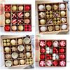 6cm Electroplated Shiny Irregular Christmas Tree Ball Set