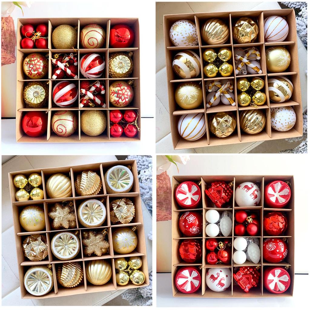6cm Electroplated Shiny Irregular Christmas Tree Ball Set