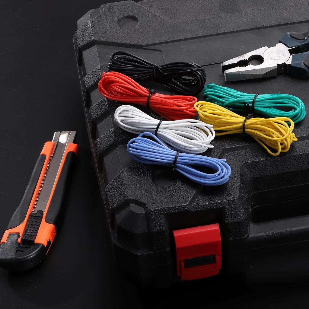 uxcell 24 Gauge Wire Silicone Wire 24AWG Electric Wire Stranded Tinned Copper Wire High