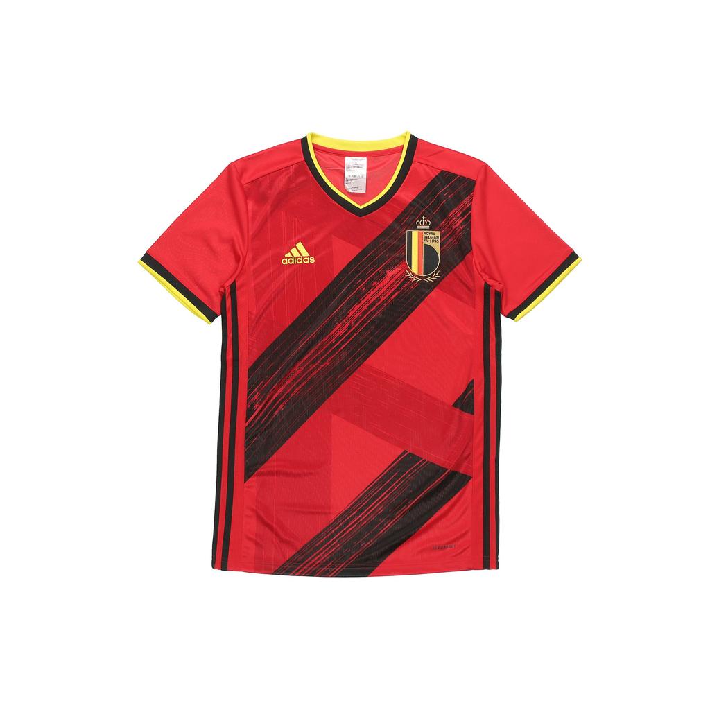Adidas Belgium National Team Home Fan Edition Sports Short-Sleeve Jersey Men Tops College-Red EJ8546