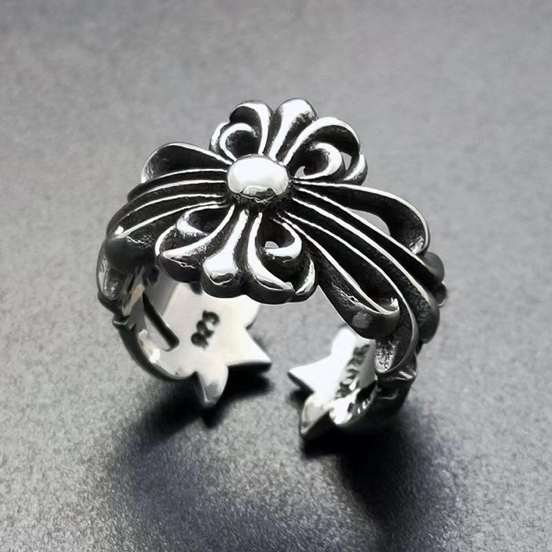 Rock Hip Hop Vintage Prsten Hipster Přehaný Vrána + Prsten na Ukazováček Dámský Prsten s Vyrytým Křížem