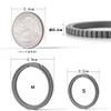 TIMULTI Titanium Key Double Side Stylish Bicycle Key 22mm Outer S X 4 29mm Outer M X Ring, Ring, Push, Anti-Slip Design, Carabiner, Chain,