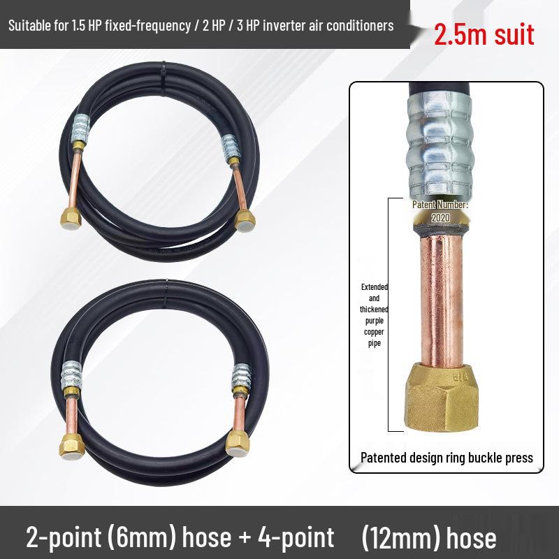 Air Conditioner Copper Connection Hose for Indoor/Outdoor Units - 1HP To 5HP Compatible, Weld-Free Design