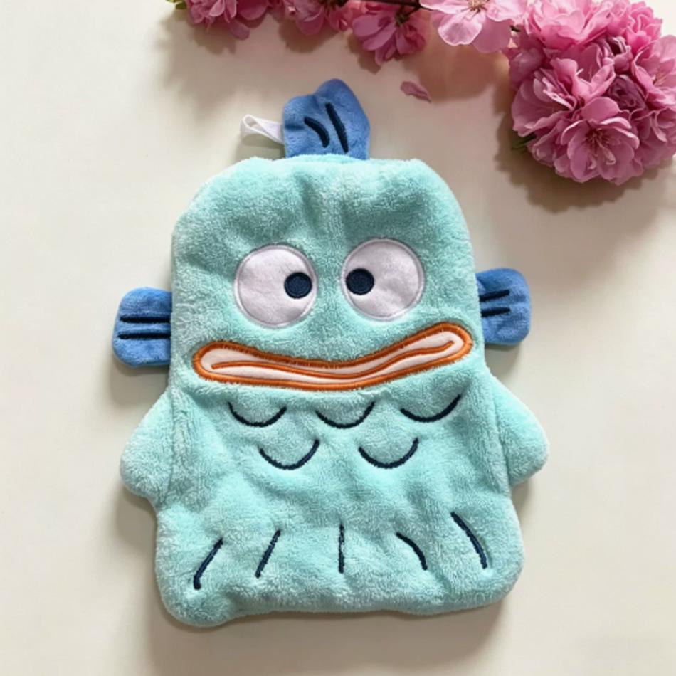 Hanging Hand Towel Cute Kt My Melody Kuromi Absorbent Lint Free Soft Plush Towel For Bathroom Kitchen Kids Cartoon