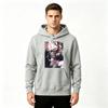 Men Anime Printed Pullover Hoodie Casual Long Sleeve Nezuko Character Graphic Hooded Sweatshirt