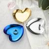 Ins Stainless Steel Water Heart Shape Cosmetics Storage Table Jewelry Tray Multi-Functional Home Dining Tray Containers
