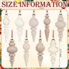 Retro Christmas Ornament Ball Pendant Set Tree Hanging Decor Farmhouse Style Holiday Home Party Decoration