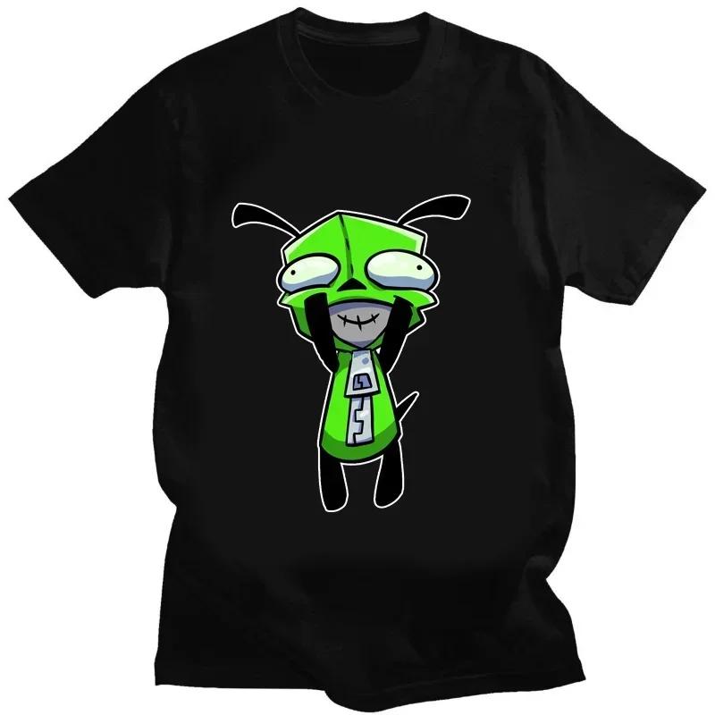 Invader Zim Graphic Tshirt Kawaii Zim Image Men Women Retro Shir Fashion Tee Cute Print Cartoon T Shirt Creativity Shortsleev