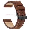 Vintage Matte Genuine Leather Watch Band for Omega for Rolex 18/20/22/24mm Black Brown Thick Straps Stitching Cowhide Wrist Belt