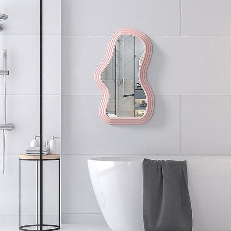 Wall-Mounted Bathroom Mirror Irregular Desktop Makeup Mirror Cloud Shaped  Mirror