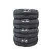 4pcs S/L Car Spare Tire Cover Case Polyester Auto Wheel Tires Storage Bag Carrier Auto Tyre Wheel Protector Dustproof
