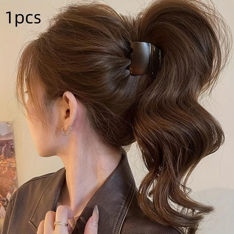 1pcs Matte High Ponytail Fixed Artifact Hair Grab Clip, Female Premium Sense Shark Clip Back Head Hairpin Hair Accessories