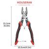 HOUSERAN Power Pliers, Electrician's Tool, 211mm, with Spring and Lock, Multi-Function
