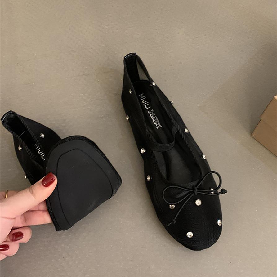 Fashion Bailamos New Brand Women Flat Shoes Fashion Mesh Ladies Elegant Mary Jane Shoes Soft Sole Outdoor Dress Ballerinas