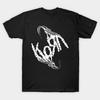 Korn Nu Metal Industrial gewaschene Baumwolle Grafik T-Shirt