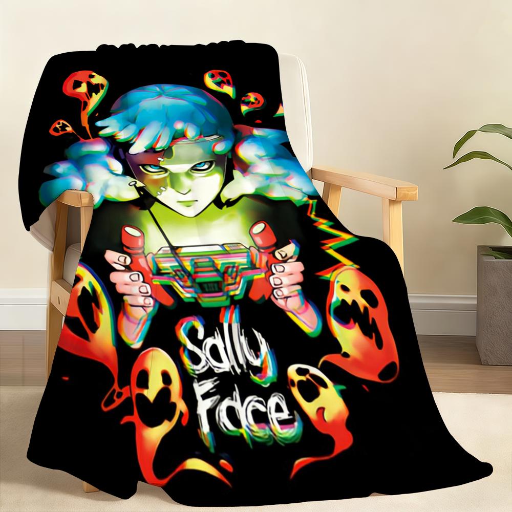 

Game Terror Adventure S Sally F FaceS Blanket Soft Throw Blanket for Home Bedroom Bed Sofa Picnic Travel Office Blanket Gift 75x90cm