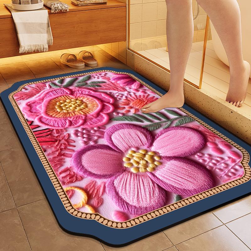 Quick-drying Absorbent Toilet Cute Special Absorbent Foot Mat Toilet Kitchen Door Bathroom Anti-slip Mat