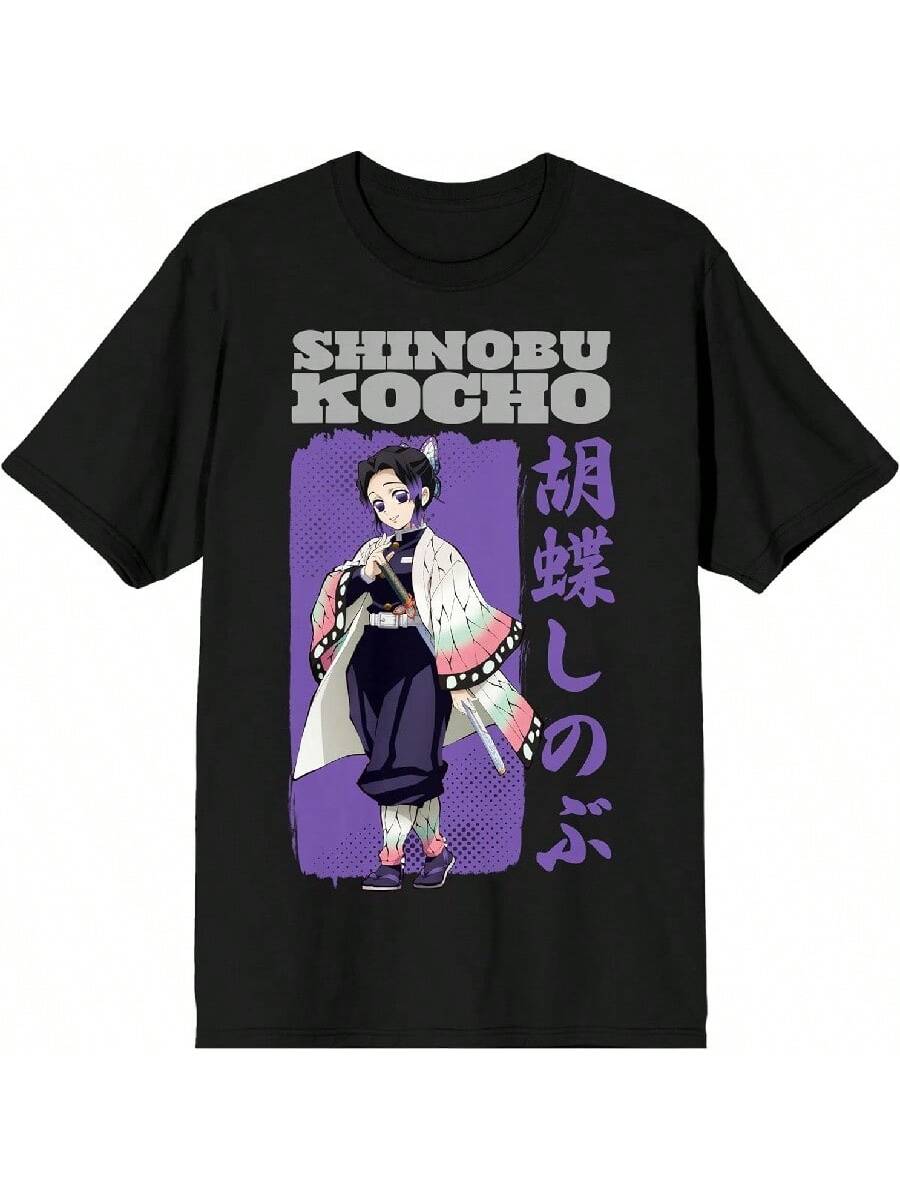 

Demons Slayer SSN 1 Shinobus Kocho Men s Black Crew Neck Short Sleeve T-Shirt S