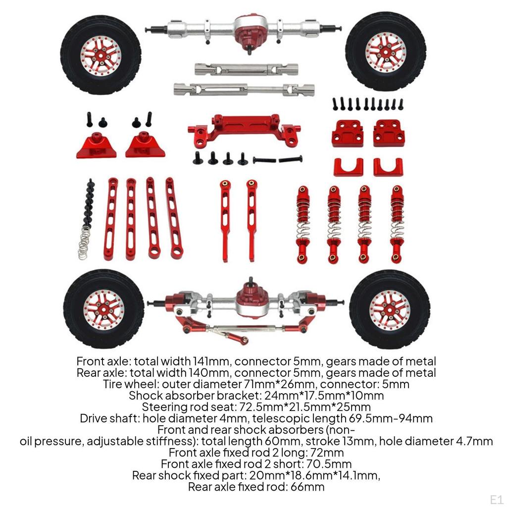 RC Car Metal Upgrade Kit All-Terrain Rear Axle Fixing Component Simple To