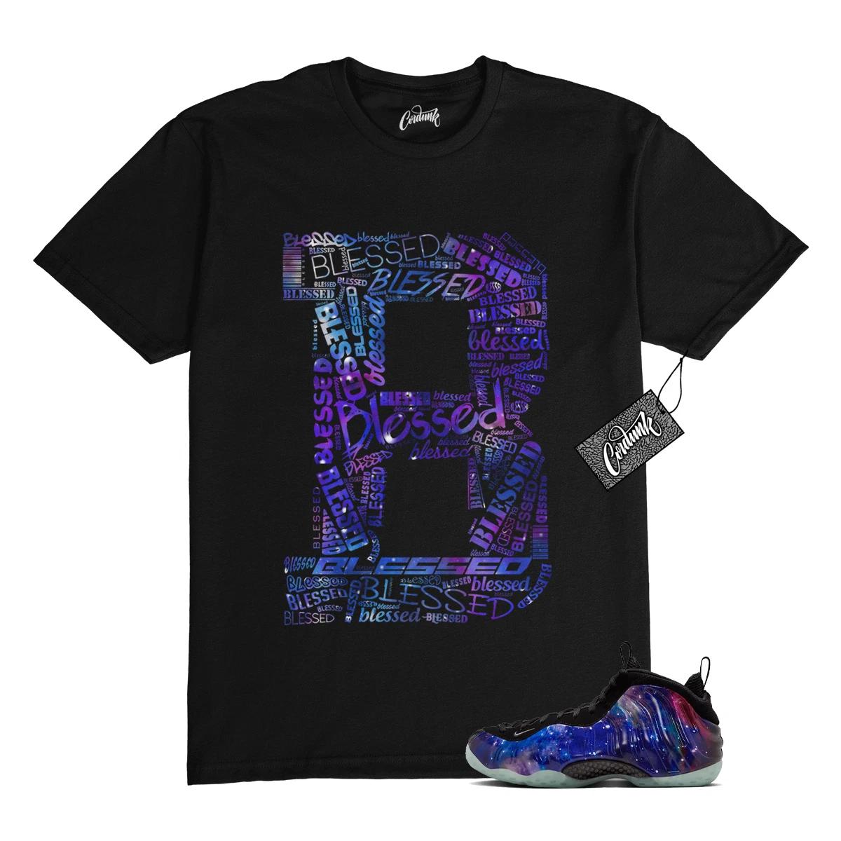 Galaxy Foamposite One Zoom Rookie Obsidian Black Anthracite T Shirt Match B BLS L