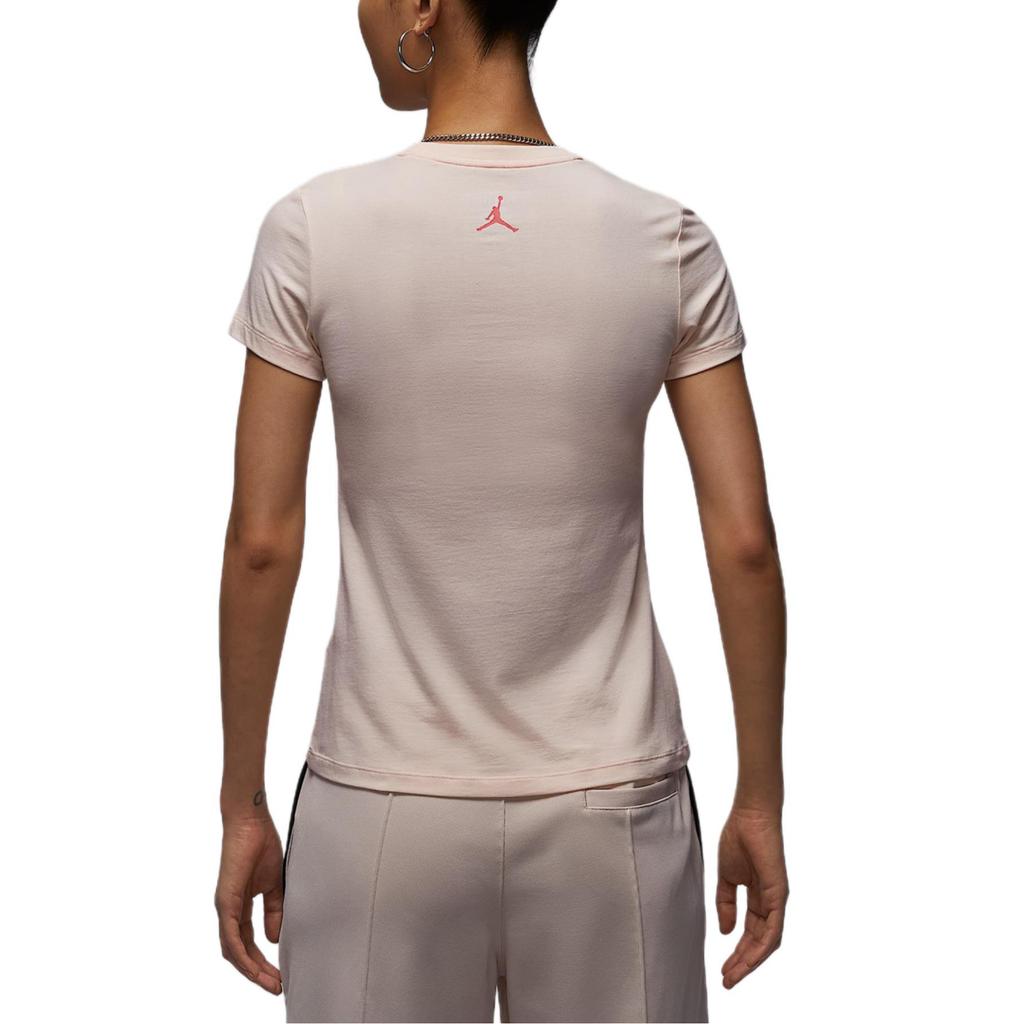 Jordan Comfortable Stylish Round Neck Slim Fit Short Sleeve T-Shirt Women Tops Ice-Pomegranate HJ0143-838