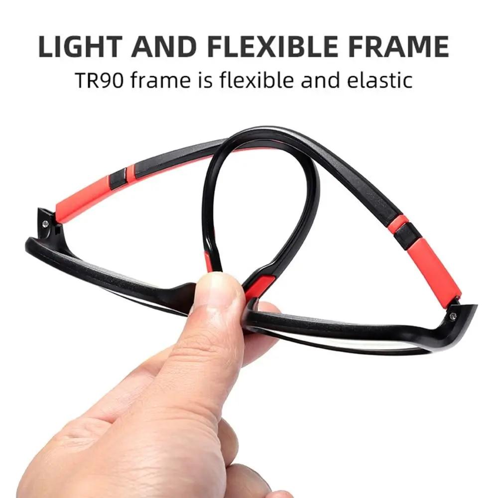 Unisex Sports TR90 Reading Glasses Blue Light Blocking Presbyopia Eyeglasses Men Women Hyperopia Optical Eyewear Glasses+100+400
