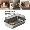 Stainless Steel Cat Litter Box Pet Supplies with High Sides Metal Pan S