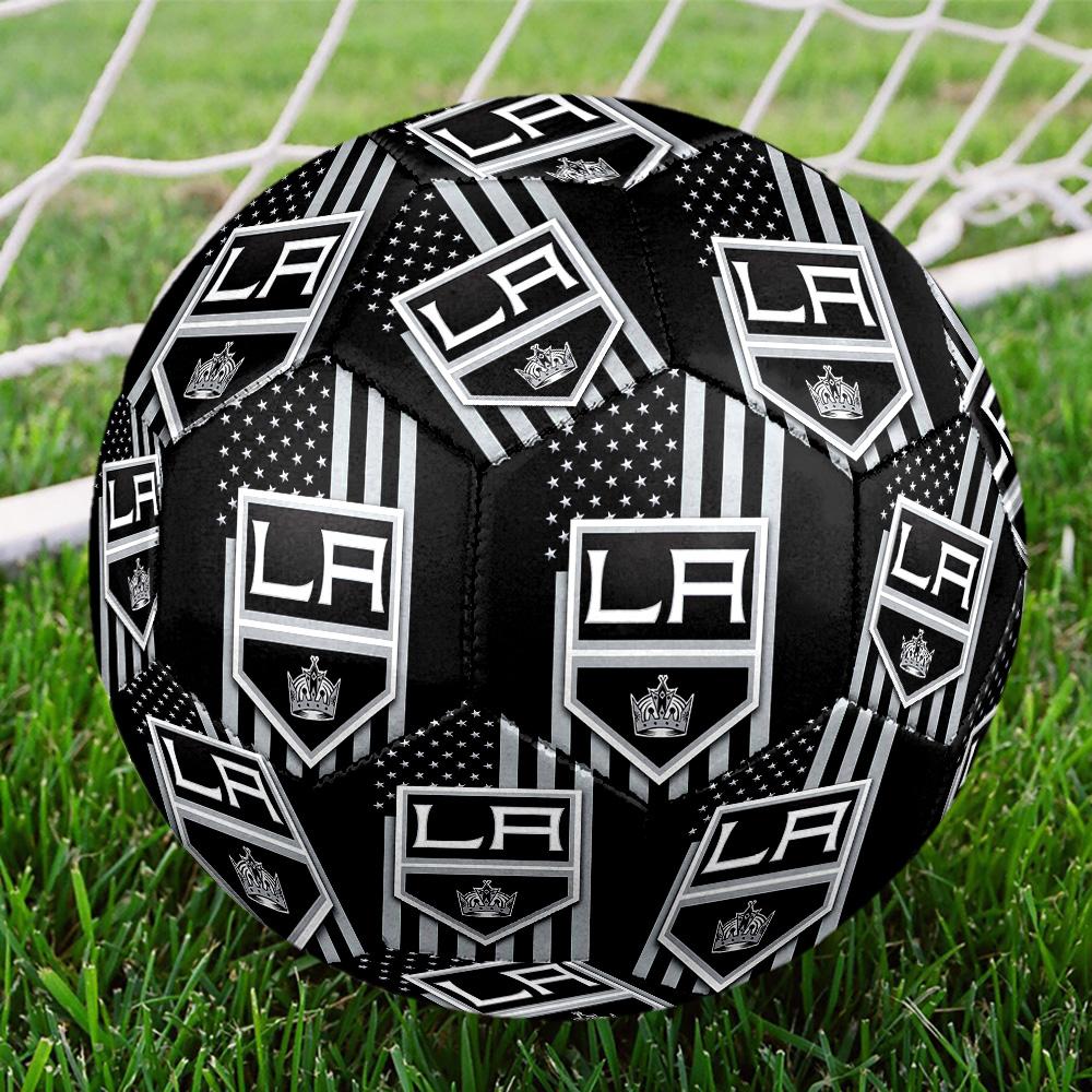 Los Angeles Kings Indoor Soccer Ball Size 5 Colorful All Ages Machine Stitched PVC Competition Ready Durable High-Bounce
