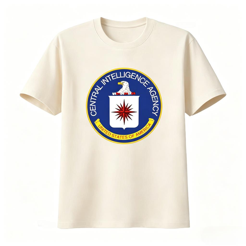 Cia Central Intelligence Agency Seal Cotton T Shirt for Casual Graphic Stylish Homme Soft Breathable Unisexs 2026 Summer T Shirt