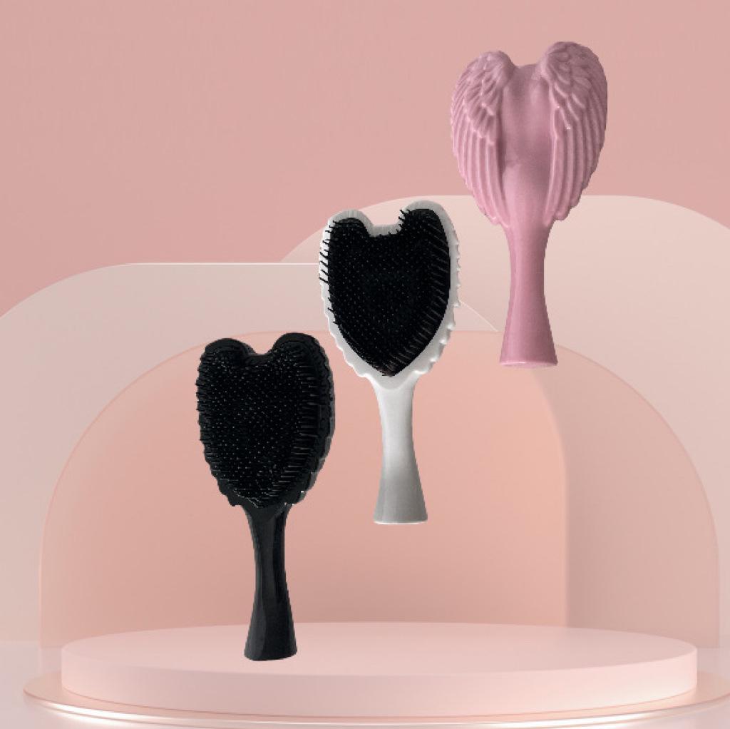 Pettine Styling Capelli Queen's con Cuscinetto d'Aria: Pettine Multifunzionale a Forma di Ala per la Cura dei Capelli da Viaggio per Donne.