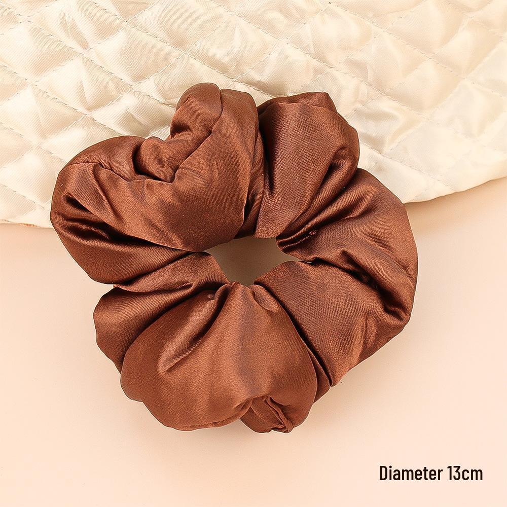 

Satin Sponge-Filled Sleep Scrunchie - 2024 Fan Bingbing Style кавовий