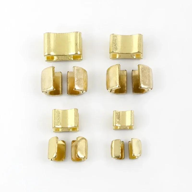 Meetee 20Sets 3# 5# 8# 10# Metal U Shape Zippers Stopper Zipper End Lock for Sewing Bag Clother Zips Repair Kit DIY Accessories