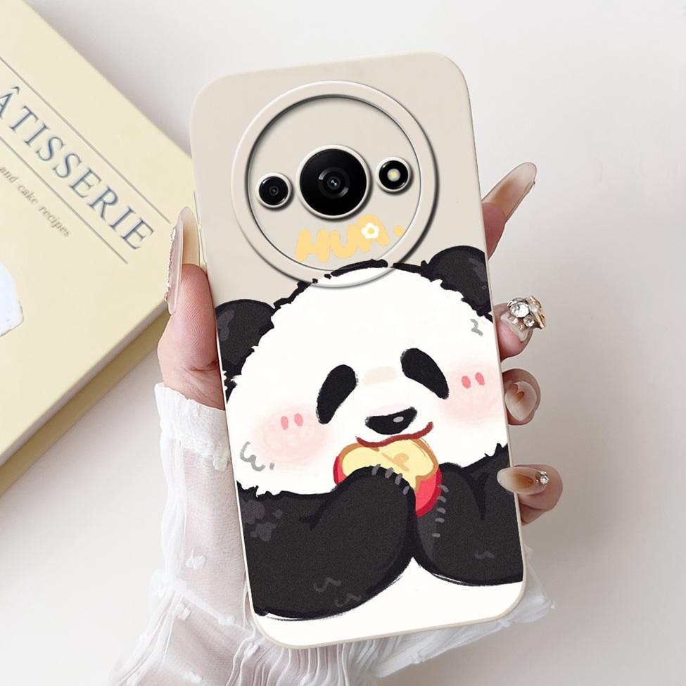Für Redmi A3 Hülle Niedliche Cartoon Katze Ästhetisch Blumenmädchen Junge Stoßfeste Silikon-Rückabdeckung Für Xiaomi Redmi A3 Handyhülle Coque