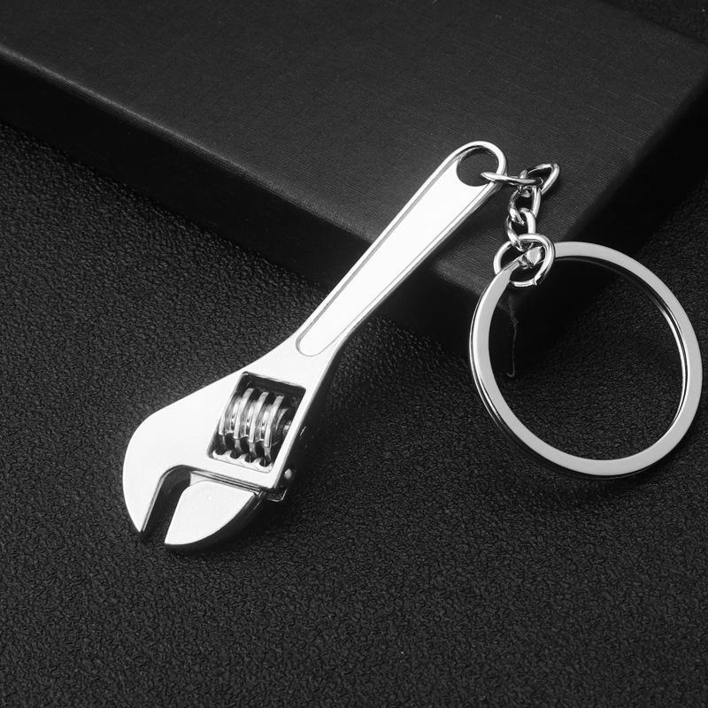2 Stück Mini Schraubenschlüssel Schlüsselanhänger Tragbar Auto Metall Verstellbar Universal Schraubenschlüssel für Fahrrad Motorrad Autoreparaturwerkzeuge