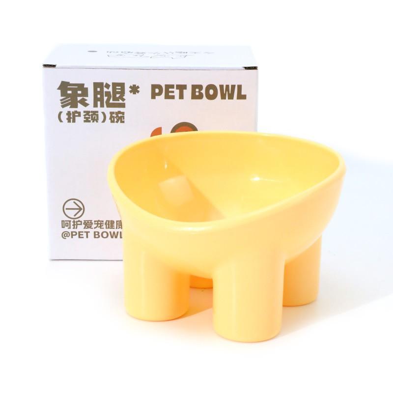 Ergonomic Cat Bowl With Angled Rim Neck Support Plastic Pet Food Water Dish In Multiple Colors