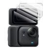 For Insta360Go Ultra Cameras Screen Protectors For Insta360 Go Ultra Screen Tempered Glass + Lens Soft Hydrogel Films Cover