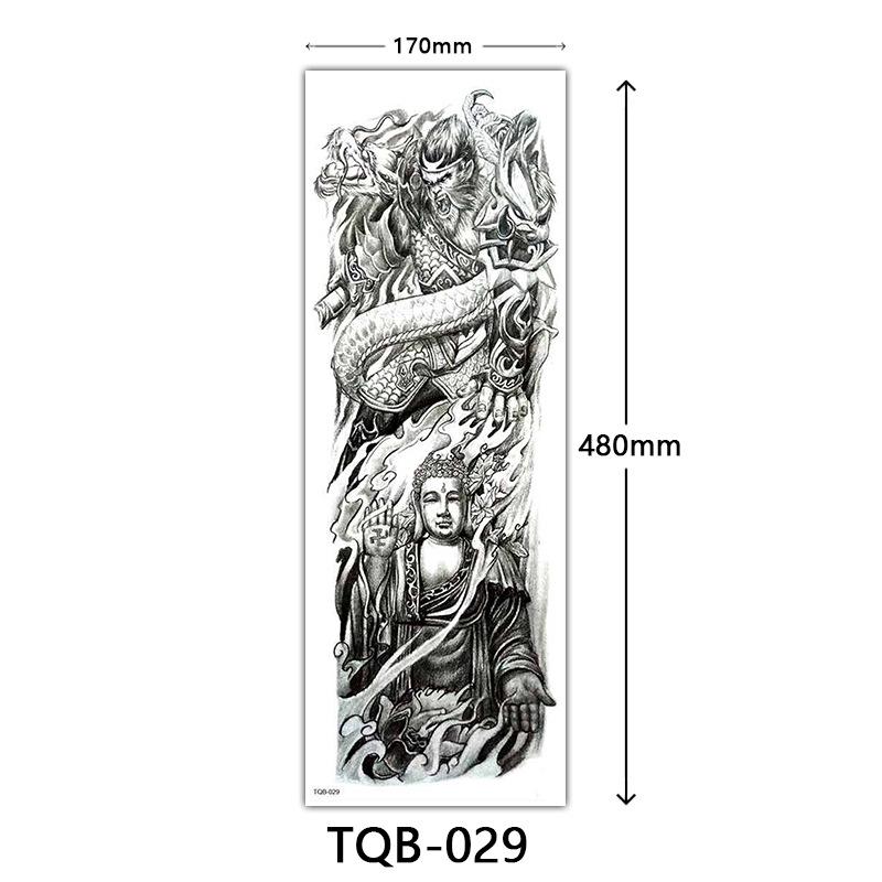 Full Arm Flower Tattoo Stickers - Large Image Design