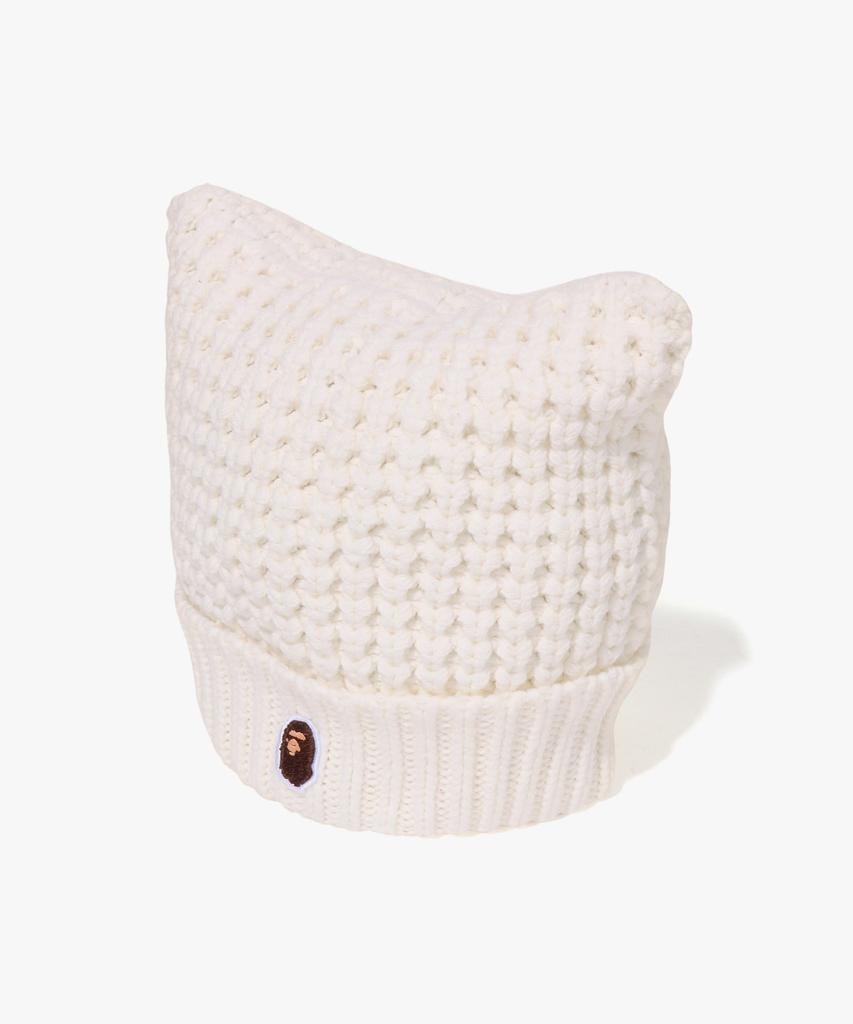 Beipeu Cat Ear Knit Cap (W) White