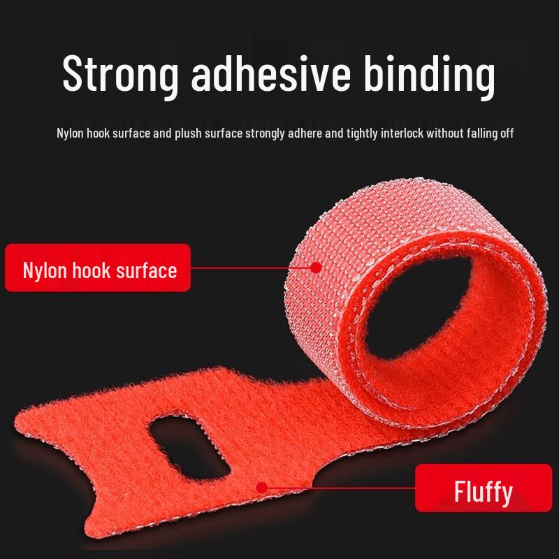 T-Type Magic Tape Cable Ties for Earphones, Data Cables, Organizers, and Network Cables with Back-to-Back Adhesive Straps.