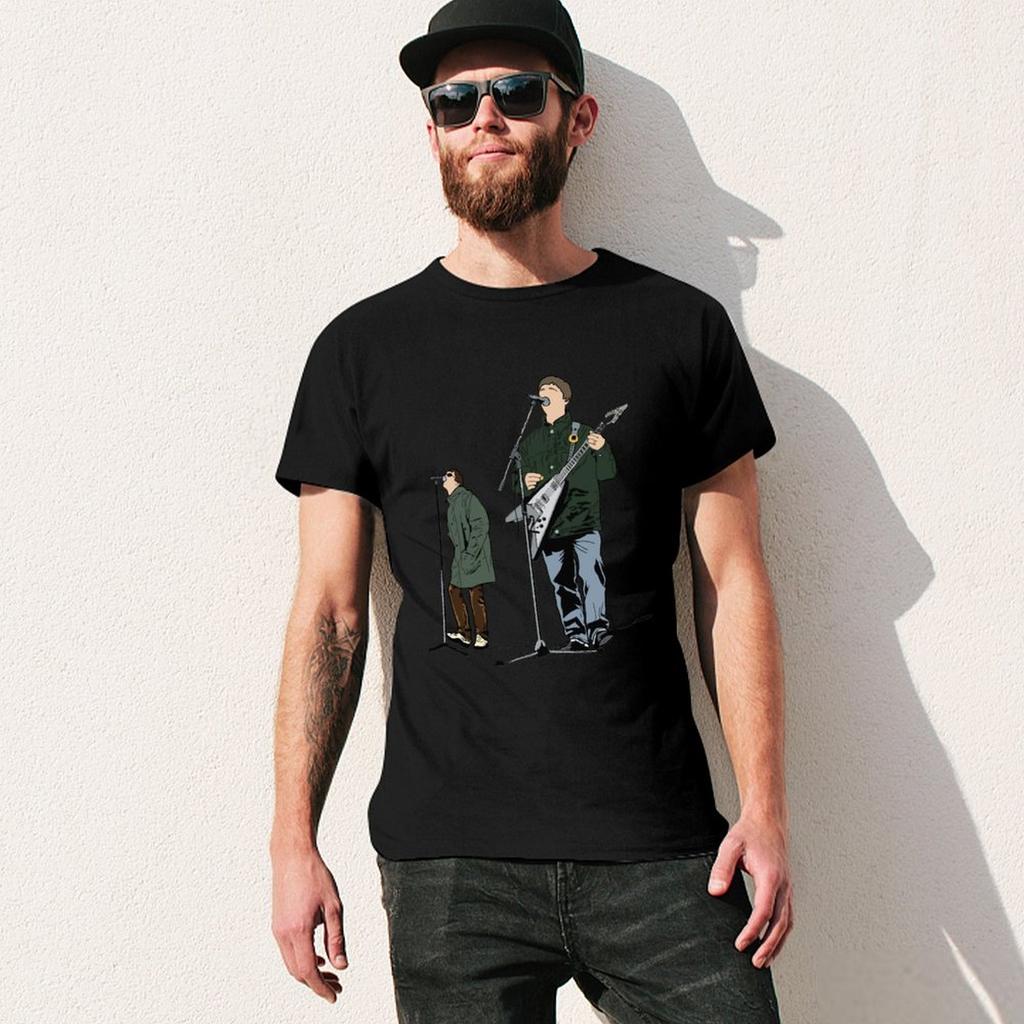 Music Vintage Oasis Faceless Portraits Gift Movie Fans T-Shirt vintage kawaii clothes t shirts for men pack