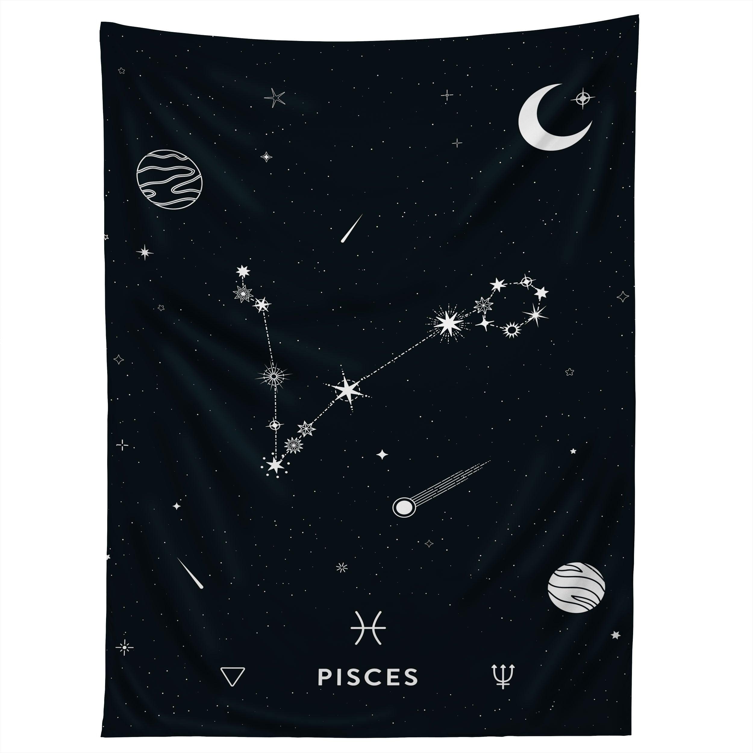 PISCES STAR CONSTELLATION tapestry 75x100