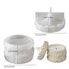Runde Karussell Beton Kerzenhalter Aromatherapie Gips Aufbewahrungsbox Silikonform Gips Handwerk Heimdekoration Harz Glasform