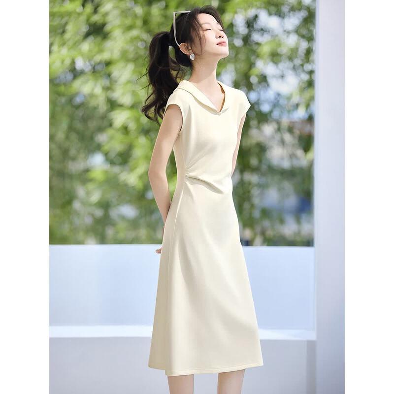 Mohan Yimei Casual Peter Pan Collar A-Line Midi Dress XL