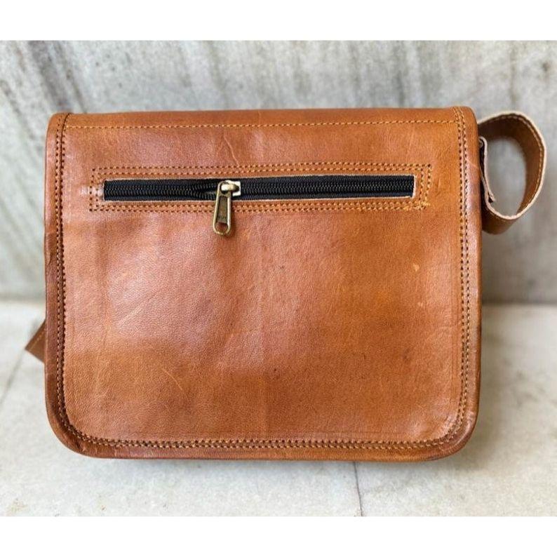 Pravá prémiová kůže Klopová crossbody unisex messenger taška.