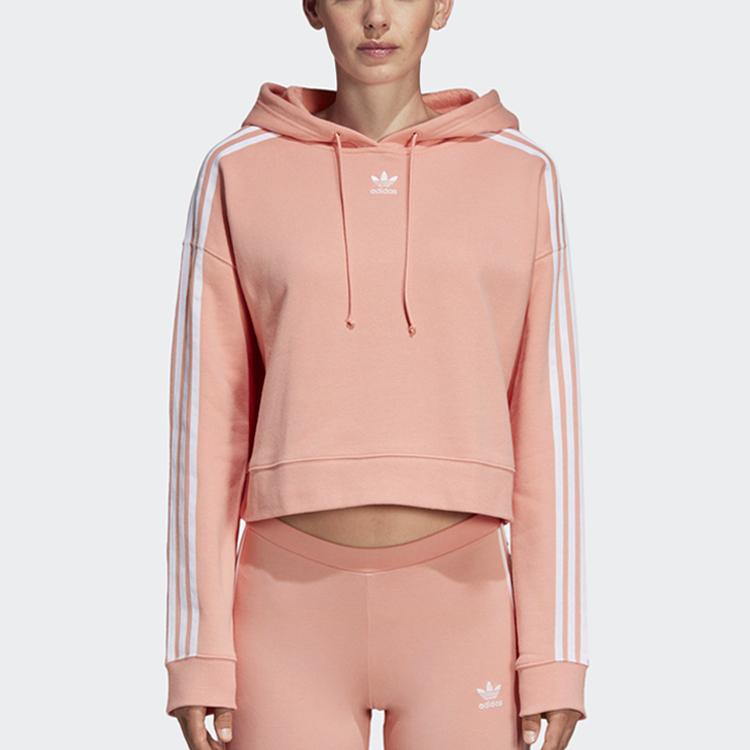 Adidas Originals Sweatshirts Women's Orange Pink Hooded Moderate Regular DX2161