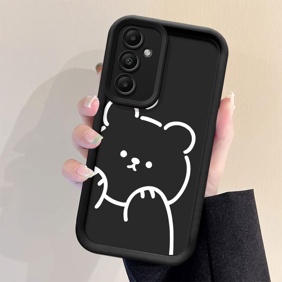

Minimalist Bear Case for Samsung Galaxy A51 A15 A35 A52s A52 A25 A72 A55 A54 A53 Soft Cover A71 A73 Galaxy A53 5G